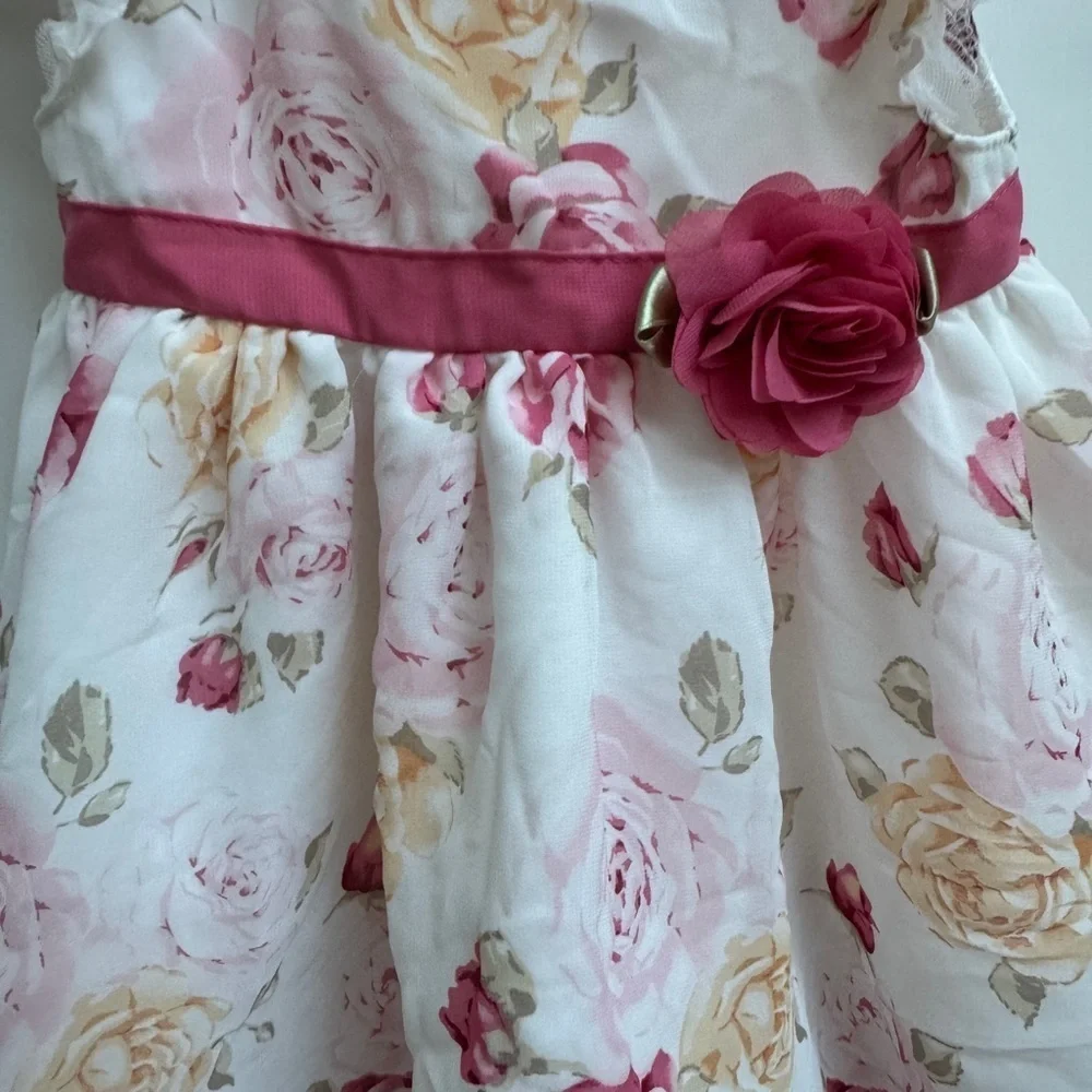 NWOT Max & Molly 9M Girls Multicolor Floral Flutter Sleeve Holiday Dress